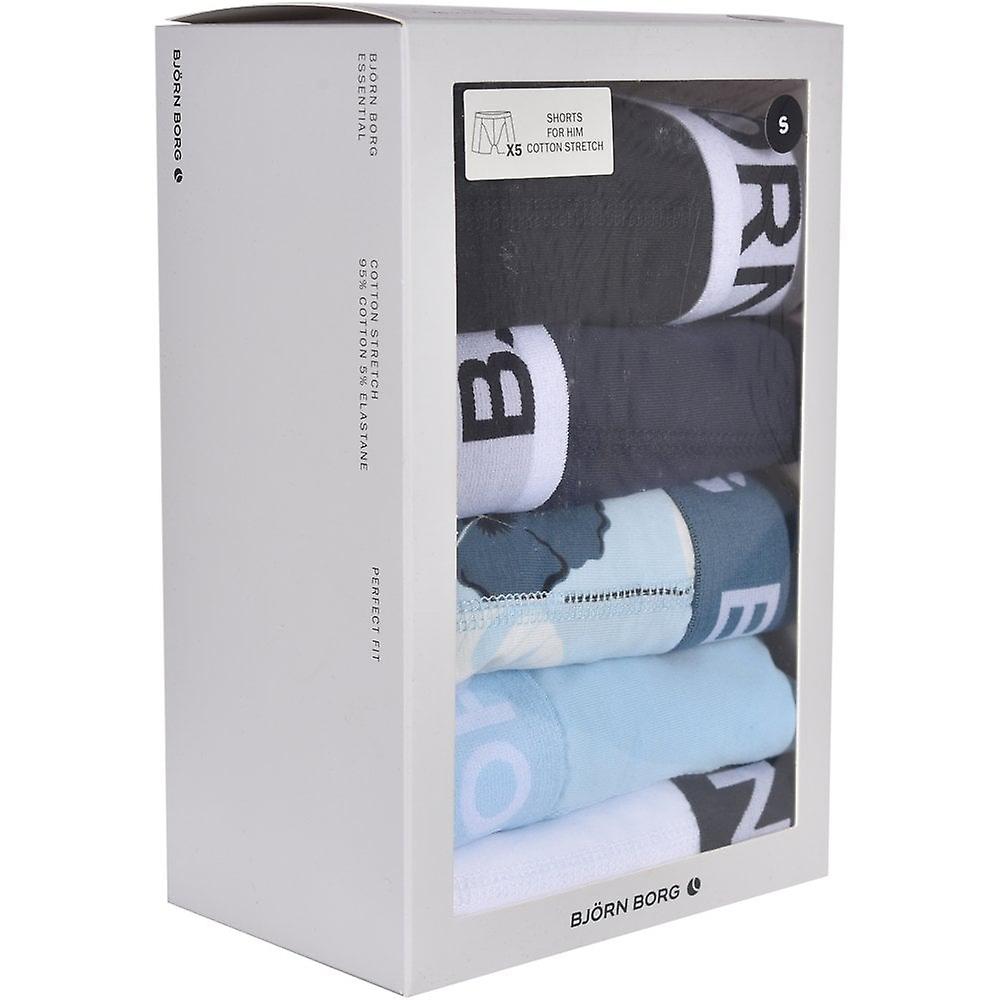 Björn Borg - 5 Pack Essential Boxer - Black/ Blue/White/Print
