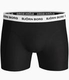 Bjorn Borg Solid Essential Boxer Shorts 5 Pack-Black