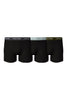 Calvin Klein - 3 Pack Cotton Stretch Trunks - Black with Coloured Waistband