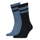 Calvin Klein Men's 2 Pack Striped Crew Socks