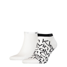 Calvin Klein Men's 2 Pack Sneaker All Over Logo Socks