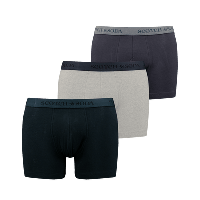 Scotch & Soda 3 Pack Men's Herringbone Boxer Shorts - Navy