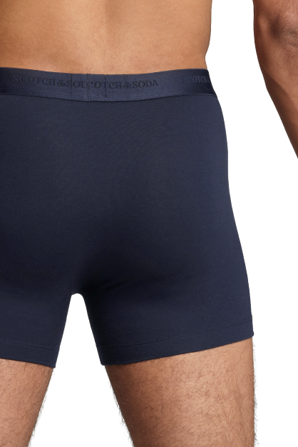 Scotch & Soda 3 Pack Men's Base Ampersand AOP Boxers - Blue