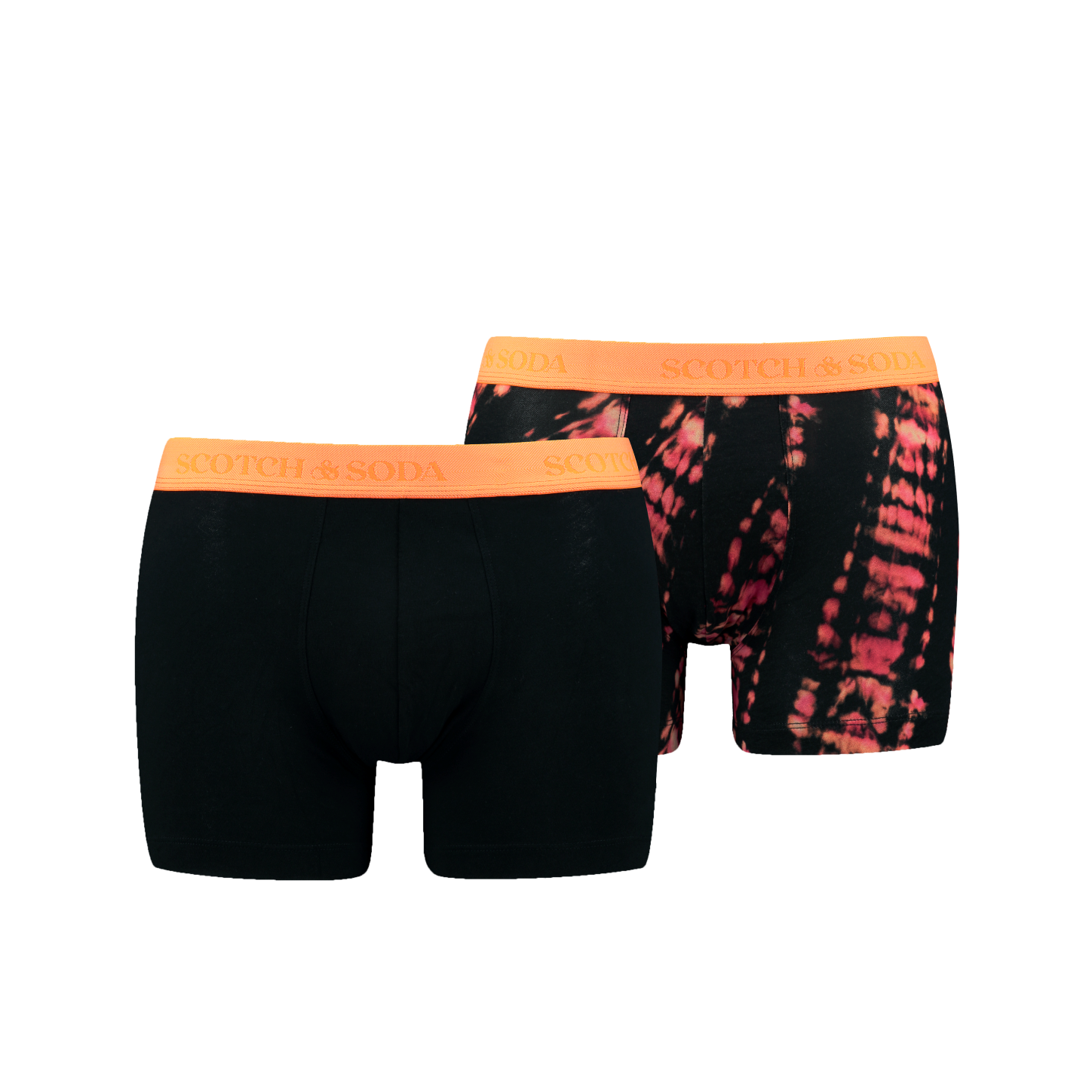 Scotch & Soda 2 Pack Men's Tie and Dye Boxers - Black/Red