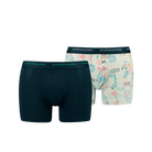Scotch & Soda 2 Pack Men's Iconic AOP Boxers -Navy/Marshmallow Melange