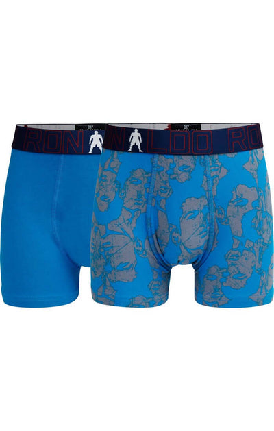 CR7 2-Pack Boy's Cotton Boxer Shorts Trunks - Multicolour -578