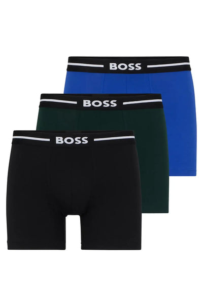 BOSS 3 Pack of Stretch Cotton Boxer Briefs - BGN