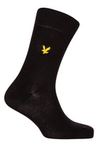 Lyle & Scott 3 Pack Angus Socks with Eagle Embroidery - Black