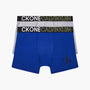 Calvin Klein 2 Pack Organic Cotton Boys Trunks – CK ONE ( Grey / Blue )