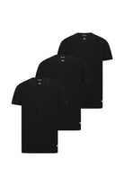 Lyle & Scott 3 Pack Maxwell Loungewear Cotton T Shirts - Black