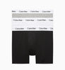 Calvin Klein 3 Pack Cotton Stretch - Longer Leg Boxer Brief Shorts ( BLACK / WHITE / GREY )