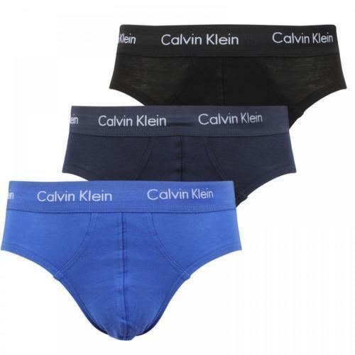 Calvin Klein 3 Pack Cotton Stretch – Hip Briefs ( BLACK / NAVY / BLUE )