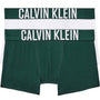 CALVIN KLEIN 2 PACK BOYS BOXER TRUNKS – INTENSE POWER ( Green/white )