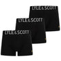 Lyle & Scott 3 Pack Daniel Men's Trunks  - Black