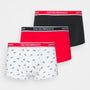 Emporio Armani 3 Pack Trunks - Stretch Cotton with Core Logo-RBW