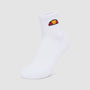 Ellesse Tallo 3 Pack Ankle Socks - White