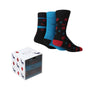 Pringle Mens 3 Pack Stag Cube Box With Black/Red/Teal Socks