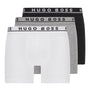 Hugo Boss 3 Pack of Stretch-Cotton Boxer Briefs - Black / White / Grey