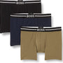 Boss 3 Pack of Stretch-Cotton Boxer Briefs - Olive/Black/Blue - 976