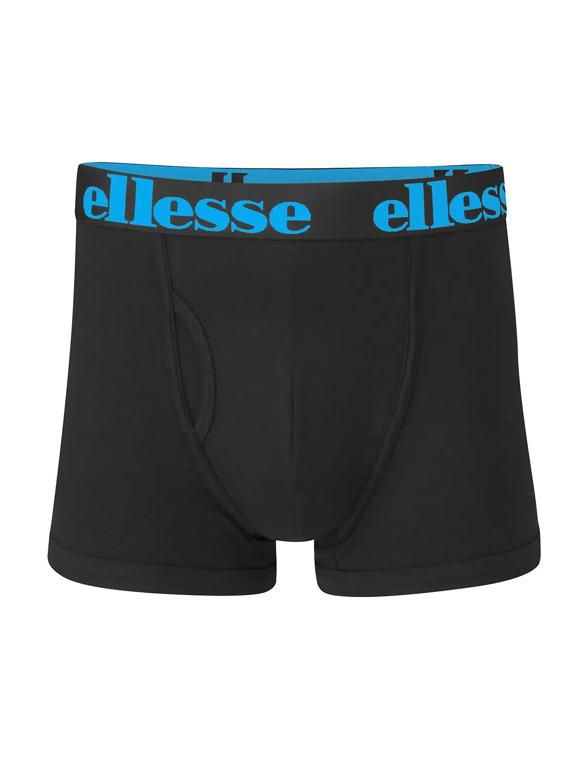 Ellesse Men's Hali 3 Pack Boxer Trunks Black with Coloured Logo