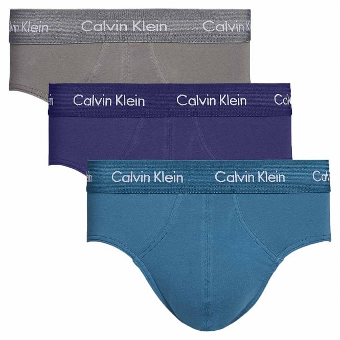 Calvin Klein 3 Pack Cotton Stretch – Hip Briefs ( Astral Aura / Corsair / Grey Smoke )