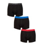 Jeff Banks 3 Pack Men's Marlow Button Boxer Shorts- Black Contrast