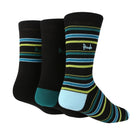 Pringle 3 Pack Cotton Jacquard Men's Fashion Socks - Green/Blue
