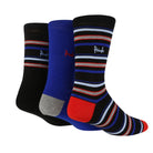 Pringle 3 Pack Cotton Jacquard Men's Fashion Socks - Blue/Red