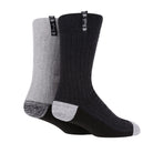 Pringle Mens 2 Pack Recycled Cotton Boot Socks - Black/Grey