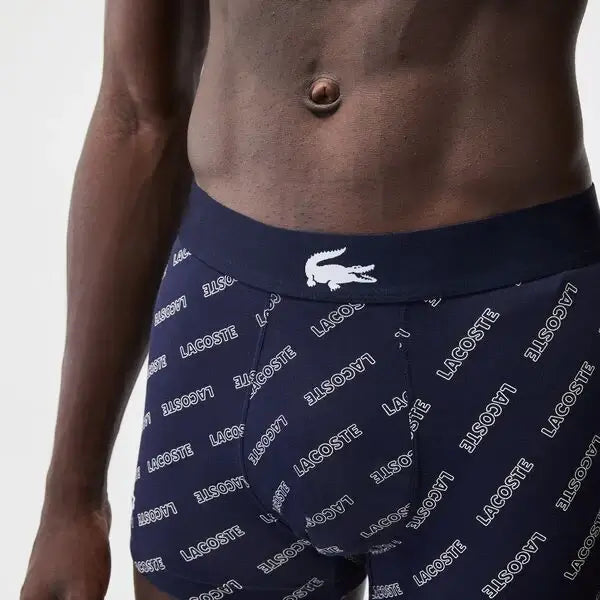 Lacoste Men’s Stretch Cotton Trunk 3-Pack - Blue/White/Grey