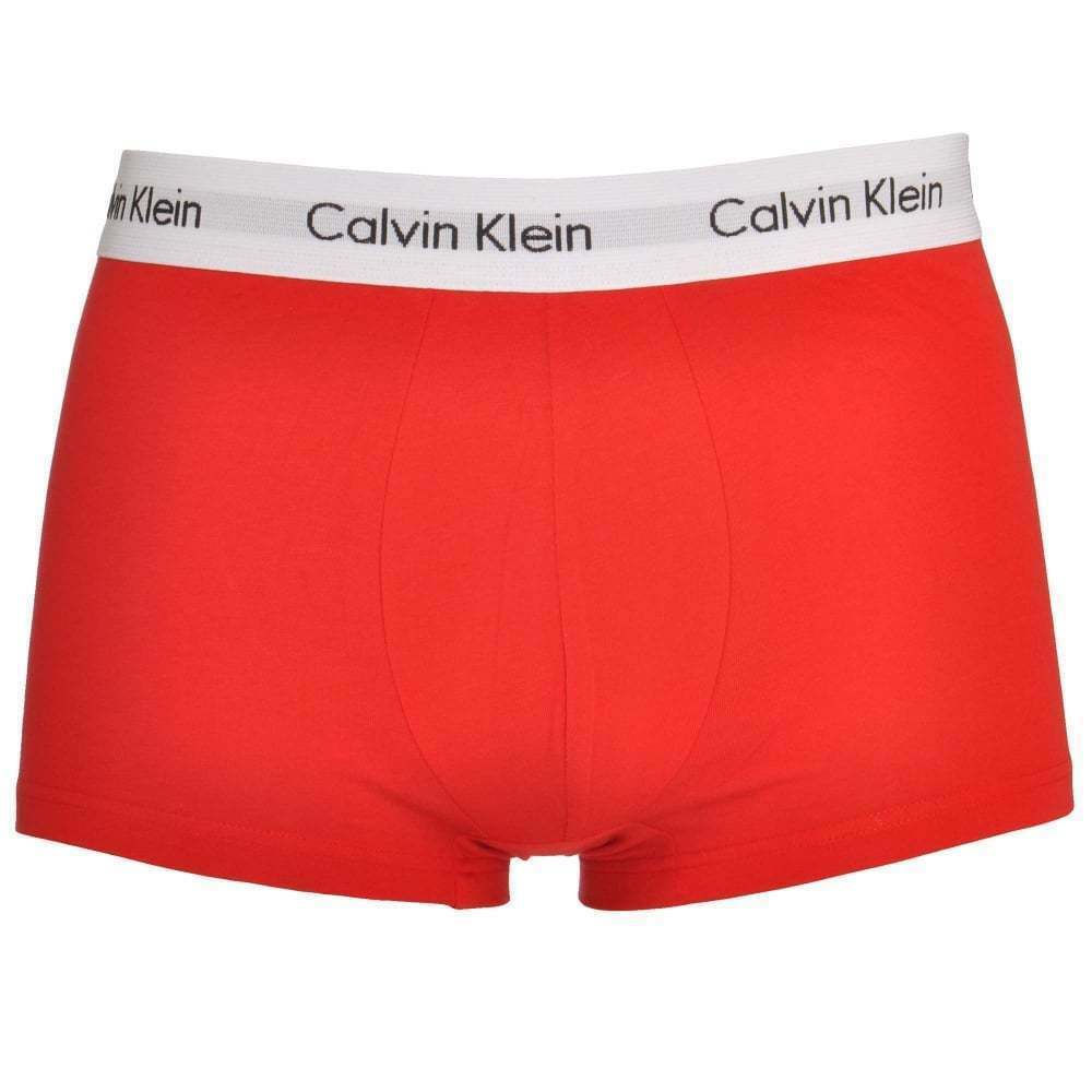 Calvin Klein 3 Pack Cotton Stretch – Low Rise Trunks White / Red / Nav –  Trunks and Boxers