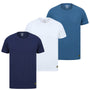 Lyle & Scott 3 Pack Maxwell T Shirts - (Real Teal - Bright White - Peacoat)