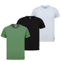 Lyle & Scott 3 Pack Maxwell Loungewear Cotton T Shirts - (Bright White/Loden Frost/ Black)