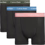 Calvin Klein 3 Pack Cotton Stretch - Boxer Shorts Trunks ( Pomelo / Duffel Bag / Tempe Blue )