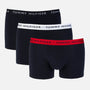 Tommy Hilfiger 3 Pack Trunks Men's Boxer Shorts - Desert Sky / White / Primary Red