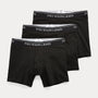 Polo Ralph Lauren Three-Pack Stretch Cotton Longer Leg Boxer Briefs - Black