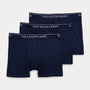 Polo Ralph Lauren Three-Pack Stretch Cotton Longer Leg Boxer Briefs - Blue