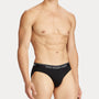 Polo Ralph Lauren Underwear 3-Pack Low Rise Stretch-Cotton Briefs - Black