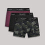 Ted Baker 3 Pack Cotton Stretch Fashion Trunks - Royal, Black, Jigsaw Camo