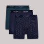 Ted Baker 3 Pack Cotton Stretch Boxer Briefs  - Navy / Dotted Print