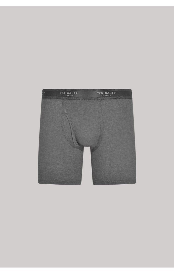 Ted Baker 3 Pack Cotton Stretch Boxer Briefs - Black/Heather/Light Grey