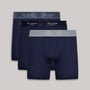 Ted Baker 3 Pack Cotton Stretch Boxer Briefs - Blue with Color Waistband