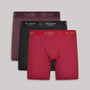 Ted Baker 3 Pack Cotton Stretch Boxer Briefs - Black/Pink/Maroon