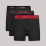 Ted Baker 3 Pack Cotton Stretch Boxer Briefs - Black With Color Waistband