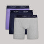 Ted Baker 3 Pack Cotton Stretch Boxer Briefs - Purple/Navy/Grey