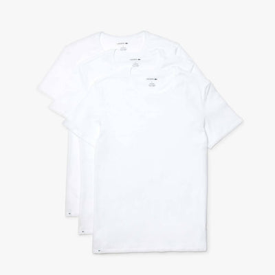 Lacoste Crew Neck Cotton T-Shirt 3-Pack, White