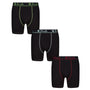 Pringle 3 Pack Men's Bamboo Boxers – Black with Green/Blue/Pink Logo