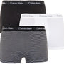 Calvin Klein 3 Pack Low Rise Trunks - White/Stripe/Black