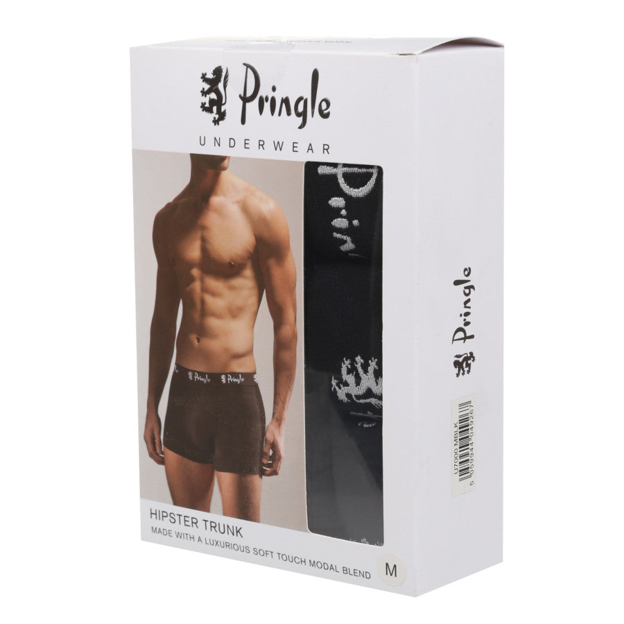 Pringle - 3 Pack Modal Stretch Boxer Trunks - Black Hipster