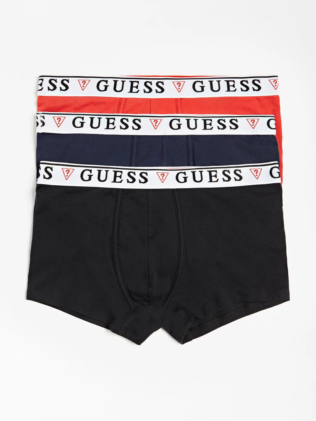 Guess 3 Pack Boxer Trunks Stretch Cotton with logo band - Red Multi –  Trunks and Boxers